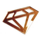 Топпер Алмаз 5см пл. зеркальный золото