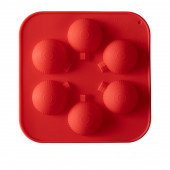 Форма для конд. украшений 6 ячеек 15x15x2 см "Леденец", цвет красный 4325807