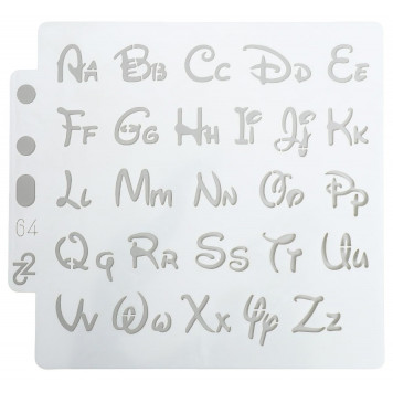 Трафарет пластик "Английский алфавит" 13х14 см
