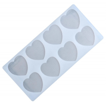 Коврик для айсинга прозрачный, 8 ячеек, 23,5х11,5х0,3 см "Сердечки"