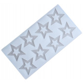 Коврик для айсинга прозрачный, 8 ячеек, 22х11,5х0,3 см "Звезды"