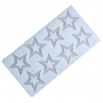 Коврик для айсинга прозрачный, 8 ячеек, 22х11,5х0,3 см "Звезды"