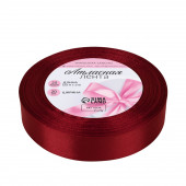 Лента атласная №37 20мм*25±1ярд вишнёвый АУ
