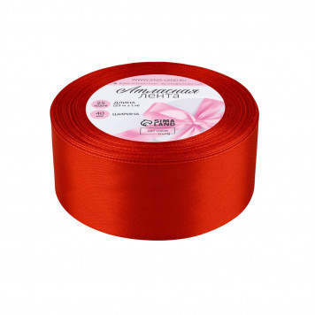 Лента атласная №26 40мм*25±1ярд(23м±1м) красный АУ