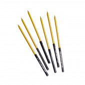 Свечи в торт "Праздник", 6 шт, 14,5 см, золото с чёрным 5122210