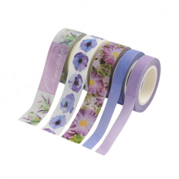 Набор клейких лент 5 шт  "Сирень"