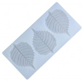 Коврик для айсинга  прозрачный, 3 ячейки, 23х11х0,3 см "Тополиный лист"