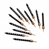 Свечи в торт "Золотая звезда", 6 см, 12 шт, чёрные