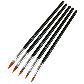 Набор кондитерских кисточек для декорирования 5 шт