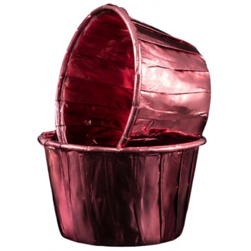 Капсулы для маффинов с бортиком Розовый металлик 50*40 мм, шт 20