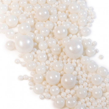 Посыпка микс Шарики белые ассорти, 50гр