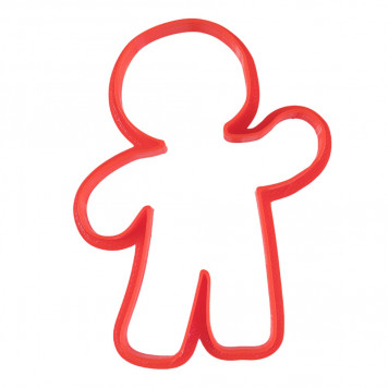 Вырубка для пряника "Человечек машет" мини пластик, 11 см