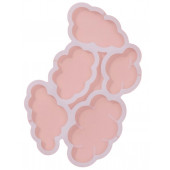 Форма для леденцов 5 ячеек 15х10,5х0,7 см "Облачка", цвет белый   7059224