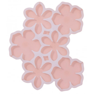 Форма для леденцов «Цветочки», 6 ячеек, 14×12×0,7 см, цвет белый