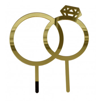 Топпер Кольца акрил золото рза167