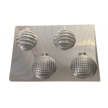 Форма для шоколада НОВОГОДНИЕ ШАРЫ (11) 70мм / 4 шт