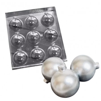 Форма Новогодние шары 5см, 9 ячеек