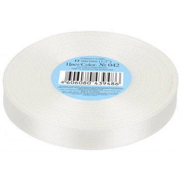 Лента атласная 12мм×33(±2)м №042 молочный Gamma 1183674