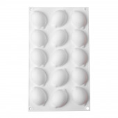 Форма для муссовых десертов и выпечки 15 ячеек "Лимоны" 29х17х3 см (5,5х4 см), цвет белый