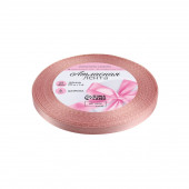 Лента атласная, 6 мм, 23±1 м, цвет розовое золото