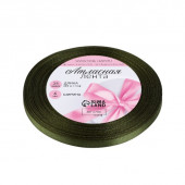 Лента атласная, 6 мм, 23±1 м, насыщенно-зелёная №113