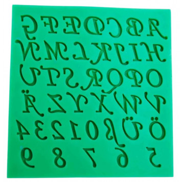 Молд Алфавит англ. и цифры, 9мм