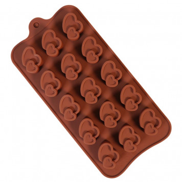 Форма Два сердца 15 ячеек