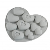 Форма Сердца силикон 9 ячеек