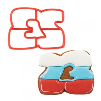 Вырубка для пряника "Цифра 23" пластик, 11*8 см