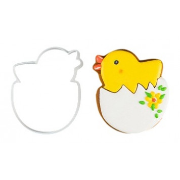 Вырубка для пряника "Цыпленок в яйце" пластик, 10 см