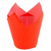 Форма-тюльпан для выпечки Красная 80*50, 20шт