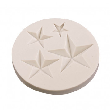 Силиконовый молд JSF1434 "Четыре звезды" 8 см