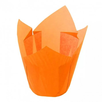 Форма-тюльпан для выпечки Оранжевая 80*50, 20шт