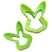 Набор форм для вырезания печенья «Кролик», 2 шт, цвет зелёный