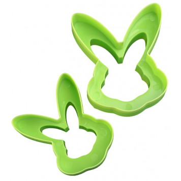 Набор форм для вырезания печенья «Кролик», 2 шт, цвет зелёный