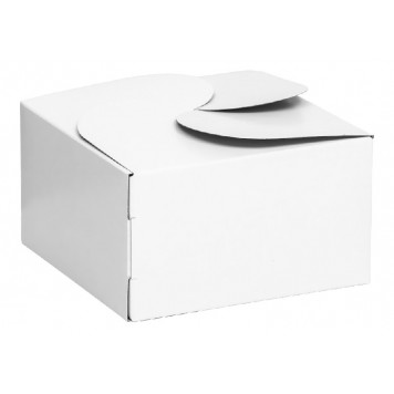 Коробка под бенто-торт без окна, белая, 14 х 14 х 8 см