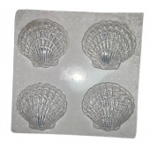 Форма для шоколада Ракушка 6-7см, 4 ячейки
