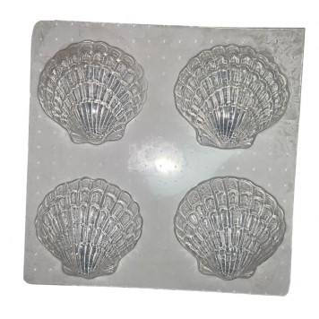 Форма для шоколада Ракушка 6-7см, 4 ячейки