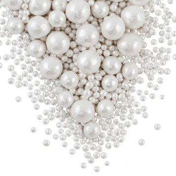 Посыпки Глиттер Белый микс, 50гр