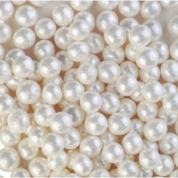 Посыпки Глиттер Белый 6-8мм, 50гр