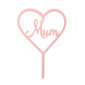 Топпер "Mum", розовый глянец, Дарим Красиво