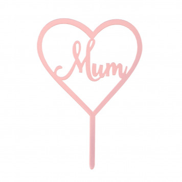 Топпер "Mum", розовый глянец, Дарим Красиво