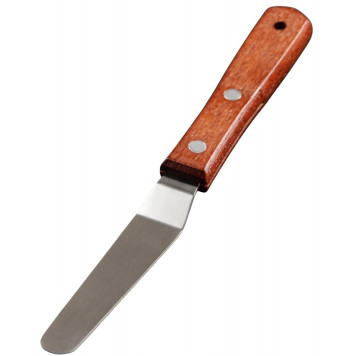 Кондитерская лопатка - палетка, изогнутая, 19,5 см, рабочая часть 10 см, цвет коричневый