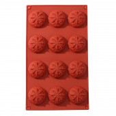 Форма для выпечки 12 ячеек "Кристалл" 29х17х2,2 см (d 4,5 см), цвет коричневый