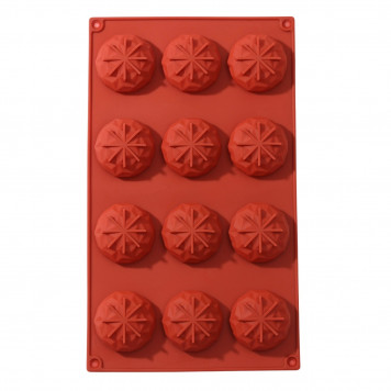 Форма для выпечки 12 ячеек "Кристалл" 29х17х2,2 см (d 4,5 см), цвет коричневый