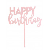 Топпер "Happy Birthday 1", розовое золото, Дарим Красиво 7003932