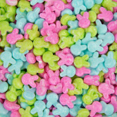 Посыпка Зайки голубые, розовые, зеленые, 50гр