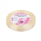 Лента атласная, 10 мм, 23±1 м, светло-жёлтая