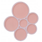 Форма для леденцов Доляна «Кругляши», силикон, 17×15.5×0.7 см, 6 ячеек, белая