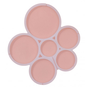 Форма для леденцов Доляна «Кругляши», силикон, 17×15.5×0.7 см, 6 ячеек, белая